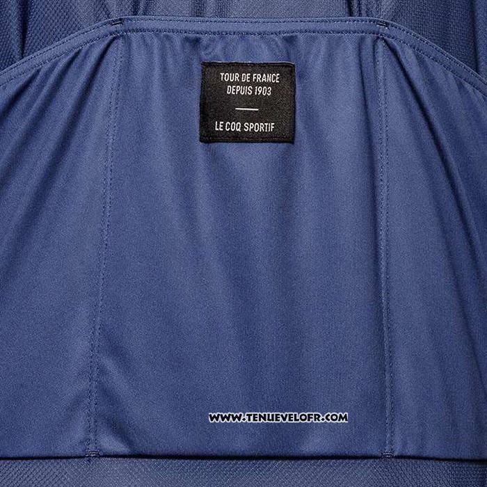 2020 Maillot Ciclismo Tour DE France Fonce Bleu Manches Courtes et Cuissard
